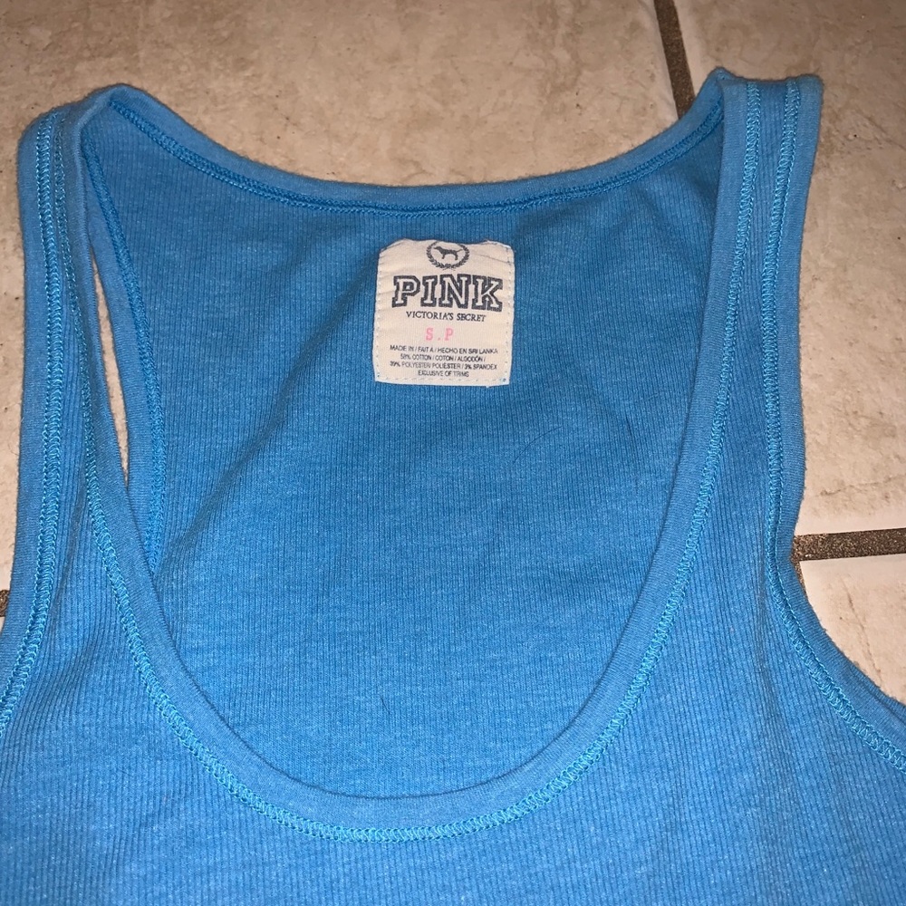 blue PINK tank top